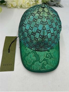Unisex Gucci GG metallic jacquard lame baseball cap size medium adjustable